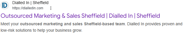 Keywords in the meta title and meta description